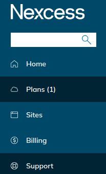 To view your site, click Plans in the left panel.