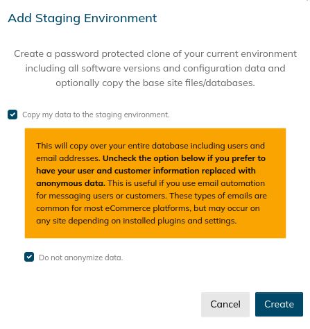 An additional box with two options should then appear. Click the Create button after making sure both boxes are checked.