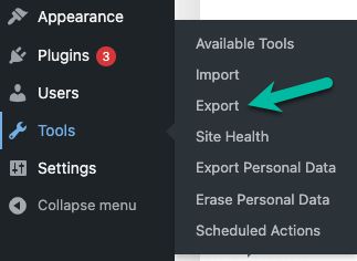 Then, click the Export option.