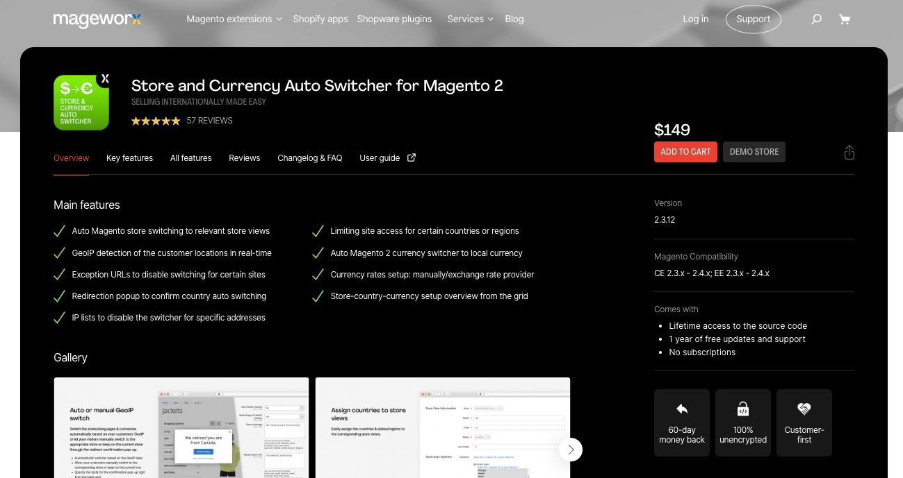Mageworx’s Magento 2 multi-language extension offers the best order fraud prevention based on buyer geolocation.