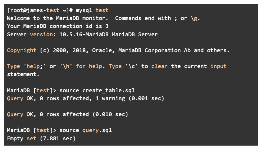 The problem was introduced within MariaDB 10.5.