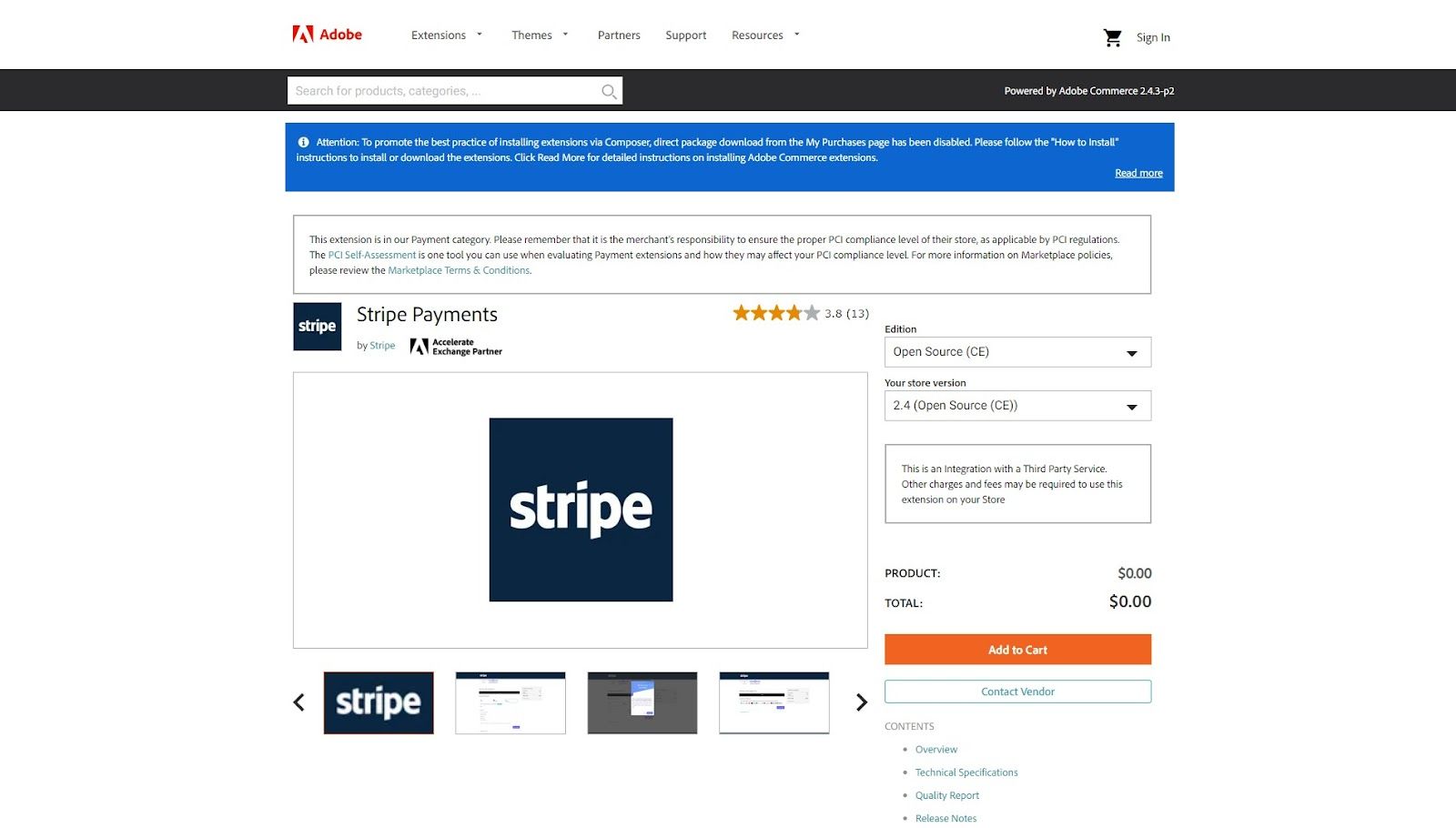 Stripe extension for Magento 2.