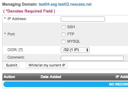 Whitelisting lets you grant a specific IP address access to your Nexcess servers through SSH, FTP, or remote MySQL access. Here’s an overview of how you can do this from your SiteWorx user interface.