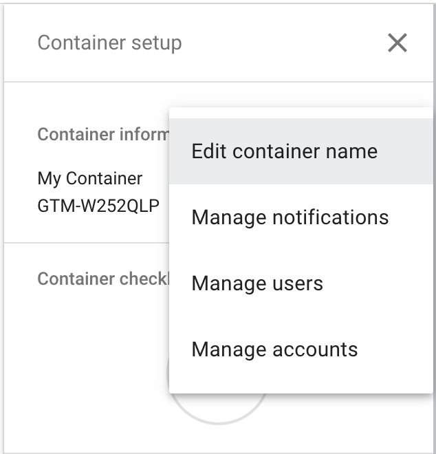 Edit container name