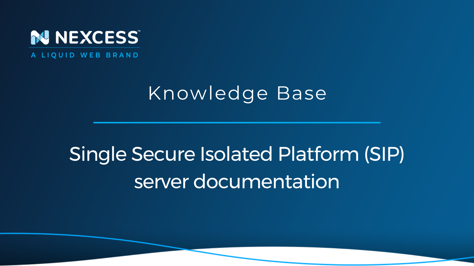 Single Secure Isolated Platform (SIP) server documentation