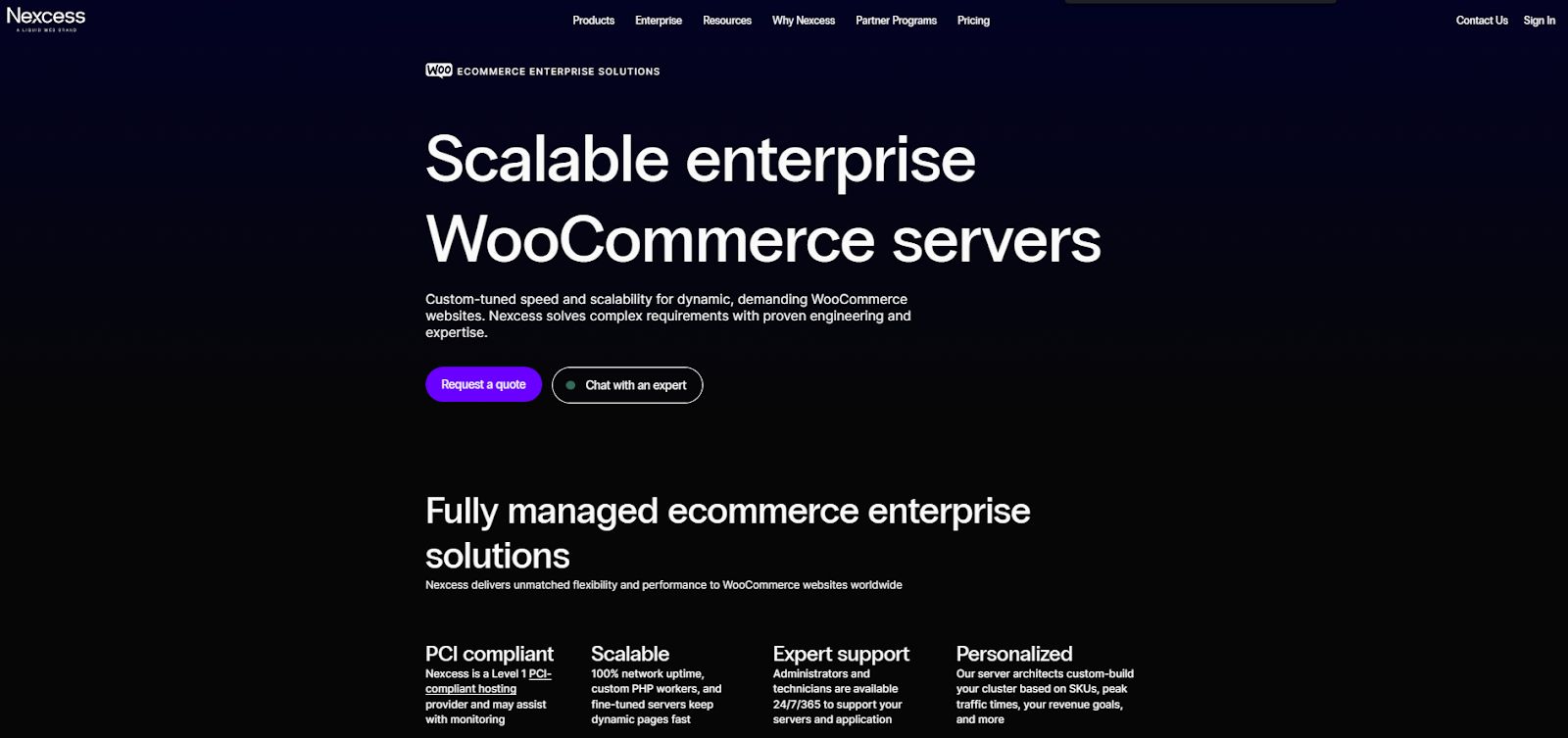 Key features of the ecommerce enterprise solution from Nexcess.