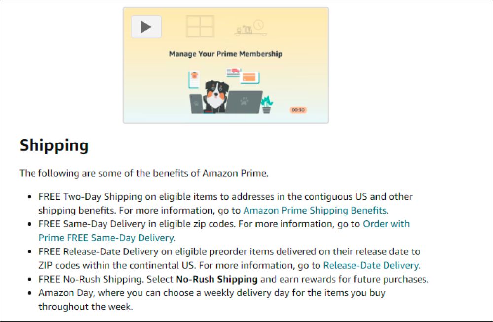 Amazon Prime free shipping.