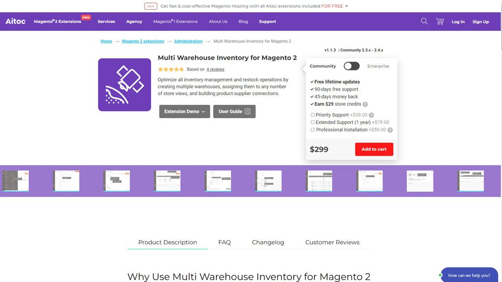 Magento inventory management tool by Aitoc.