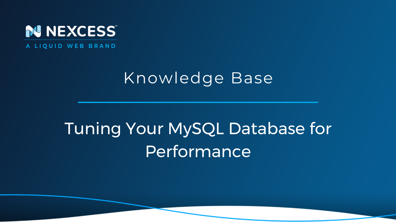 Tuning Your MySQL Database for Performance 