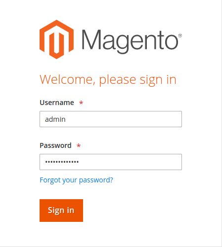 To backup your Magento 2 store, first log in to the Magento admin panel