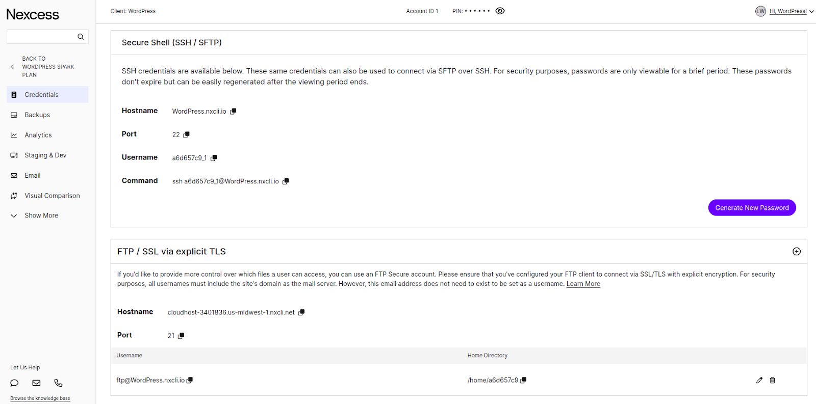 Locate your FTPS credentials or save your credentials for SFTP/SSH. Connect to your website via the chosen protocol. You can use FileZilla FTPS client or connect to your website files using FileZilla SFTP or any other FTP client of your choice.