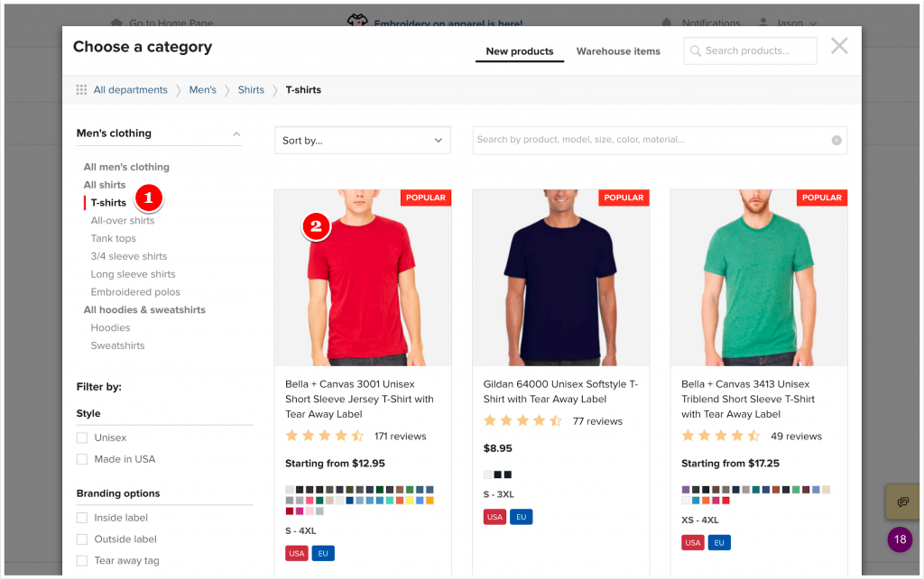 Choose T-Shirt to Create Your Mockup