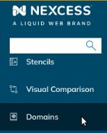 Then, go to the Domains tab in the Nexcess Client Portal.