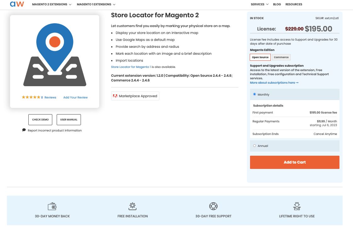 Aheadworks Store Locator Subscription is the best Magento store locator extension for adding locations in bulk.
