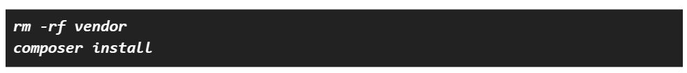 The simplest solution in this scenario is typically to remove the vendor folder and reinstall all the dependencies.