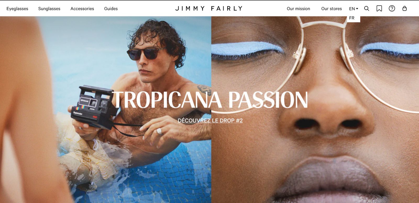 Jimmy Fairly international ecommerce store example