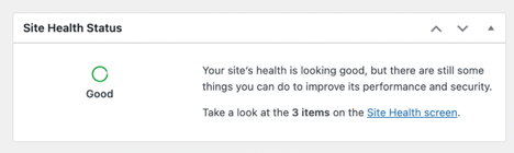 Site health status in the WordPress Website Site Health Checker Tool