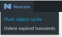 Nexcess Logo > Flush Object Cache