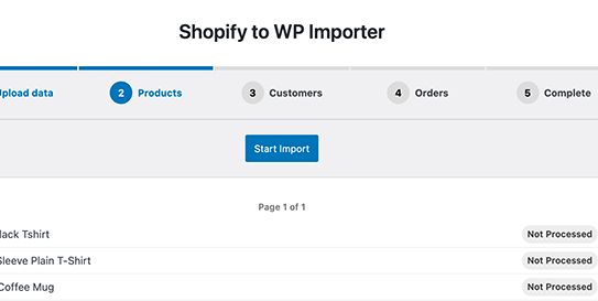 Start your import