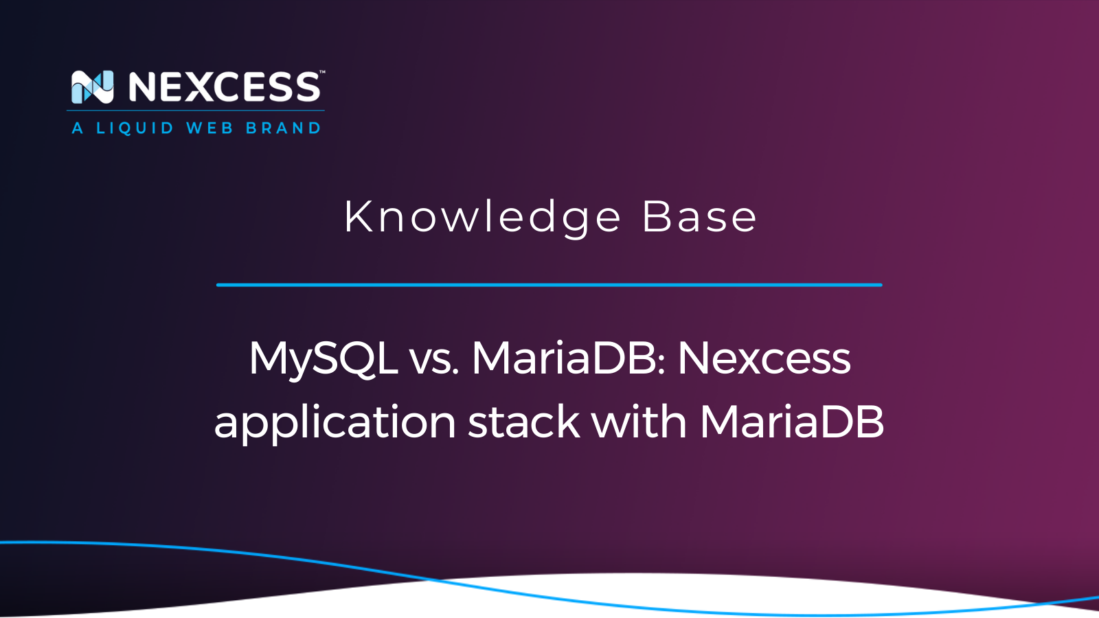 MySQL vs. MariaDB: Nexcess application stack with MariaDB