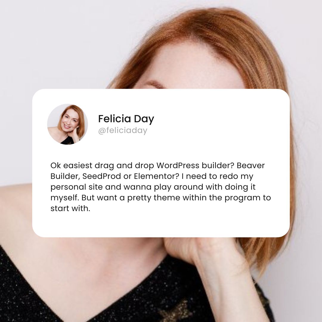 A tweet from Felicia Day.