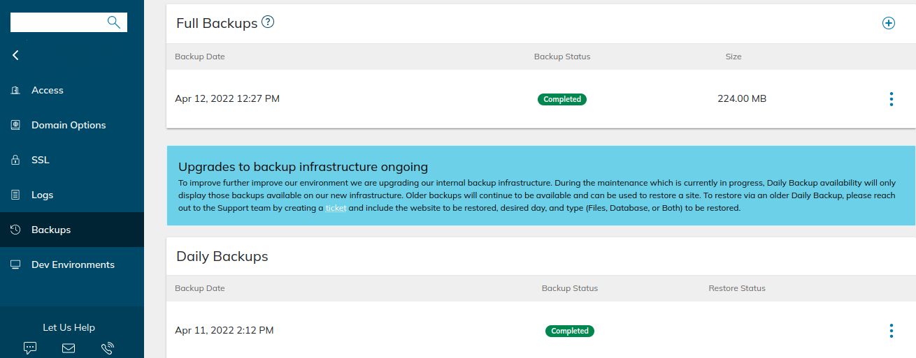 You can manually create a backup for the secondary domain and download the backup from your Nexcess Client Portal.