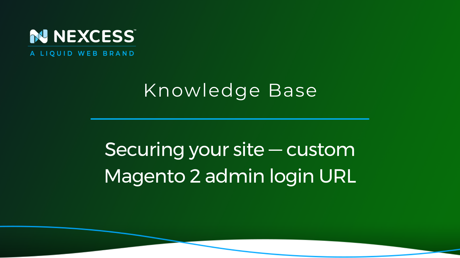 Securing your site — custom Magento 2 admin login URL