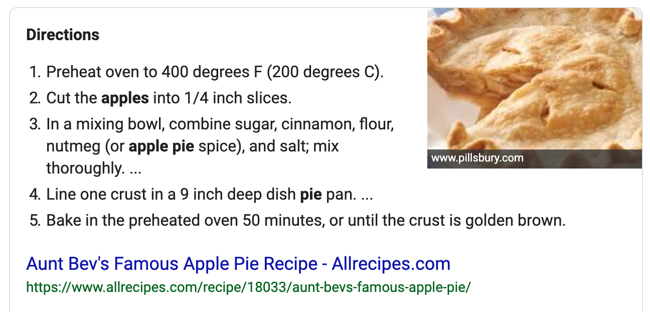 Drupal SEO example on Google snippet