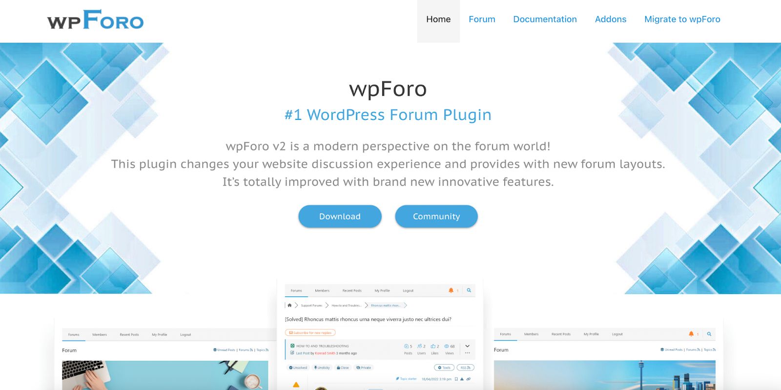 wpForo Forum for WordPress forums.