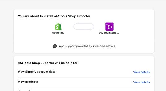 Exporting Shopify data