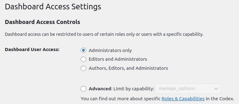 If your preferred access restrictions aren’t listed, you can take greater control of access using the Advanced option.