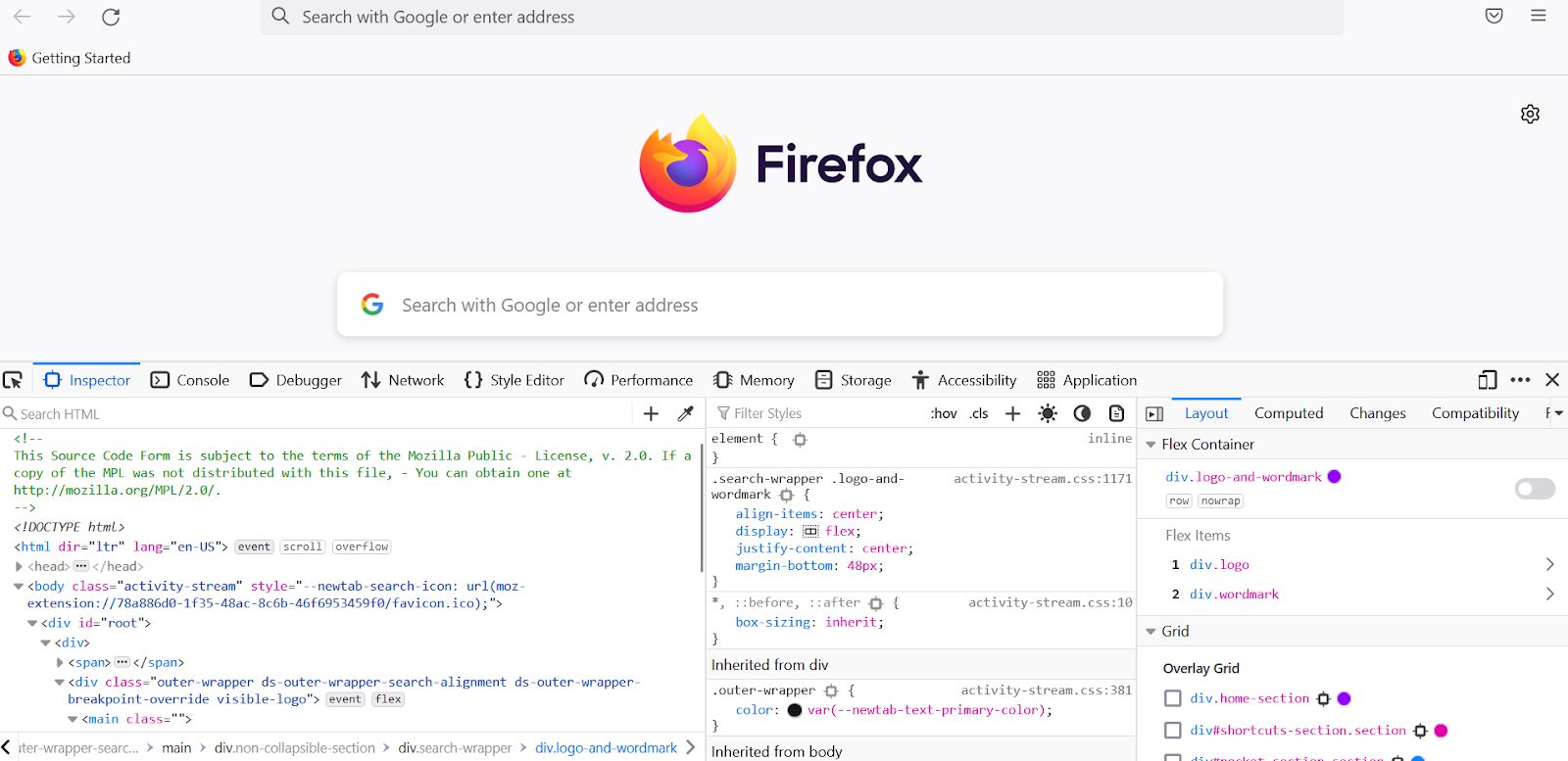 The Browser Console for Mozilla FireFox is like the Web Console, but applied to the whole browser rather than a single content tab. It works in the same way, but with a difference is the appearance of the user interface and how it is displayed.