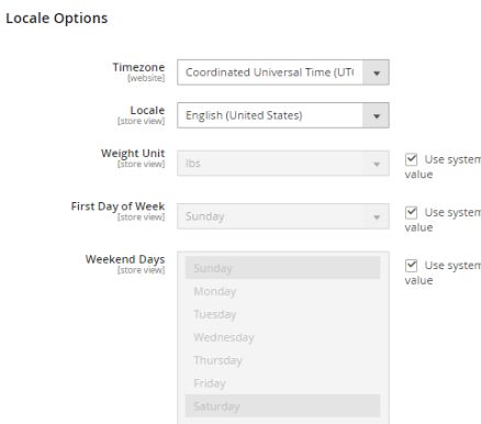 The Magento store setup screen allows you to change the timezone. As a result, there is no need to make any changes to State Options or Locale Options.