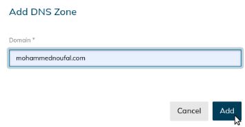 Enter the live domain in the Domain field and click the Add button.