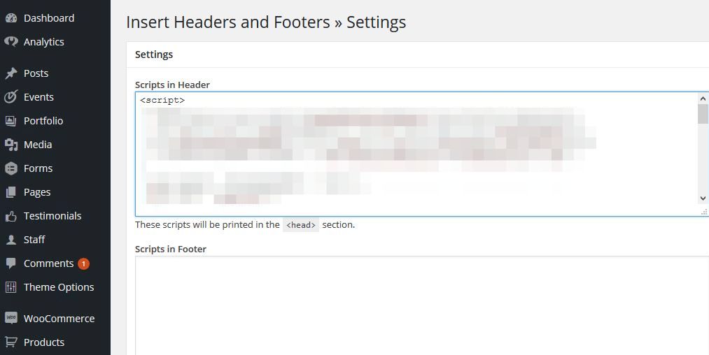 Use the Insert Headers and Footers plugin to add Google Analytics to WordPress