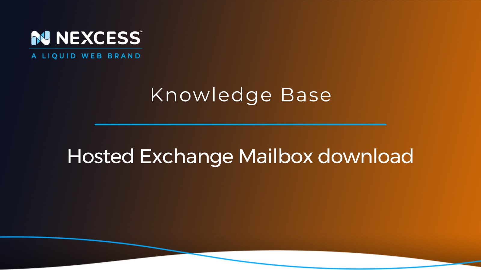 Hosted Exchange Mailbox download