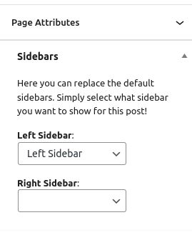 Sidebars widget in the WordPress editor