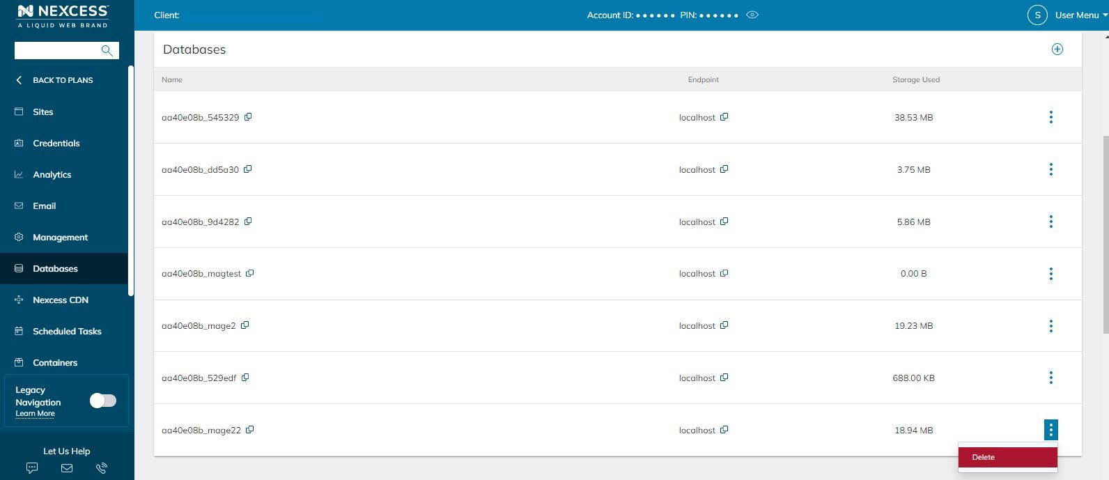 Depending on the plan you have, this action will have different consequences. On Managed WordPress and WooCommerce plans, this will remove the website’s data (filesystem) from the server, as well as the database, while on other Cloud plans, website’s data will be removed, but the database will still stay on the server, and you’ll need to delete it manually. You can do so in the Databases section of your Plan dashboard.