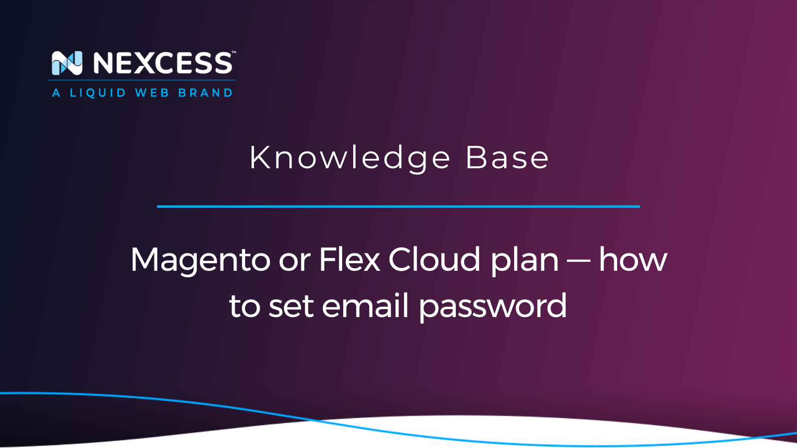 Magento or Flex Cloud plan — how to set email password