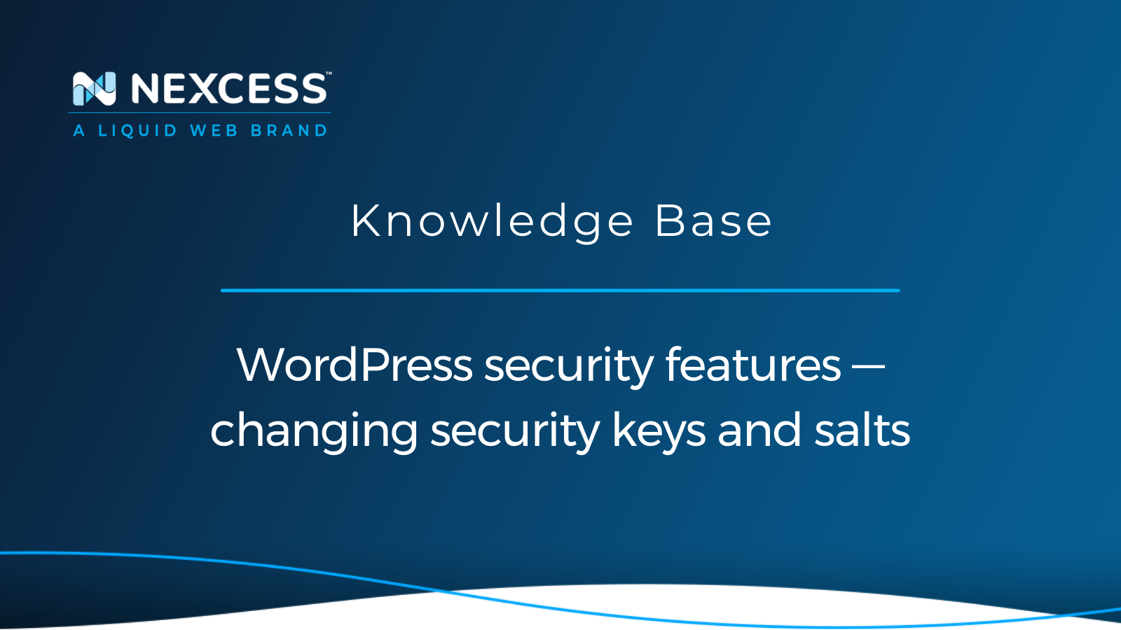 WordPress security features — changing security keys and salts