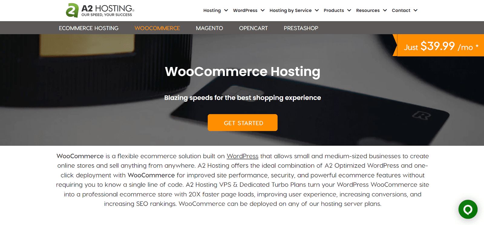 A2 Hosting made it to our list of the best WooCommerce hosting providers.