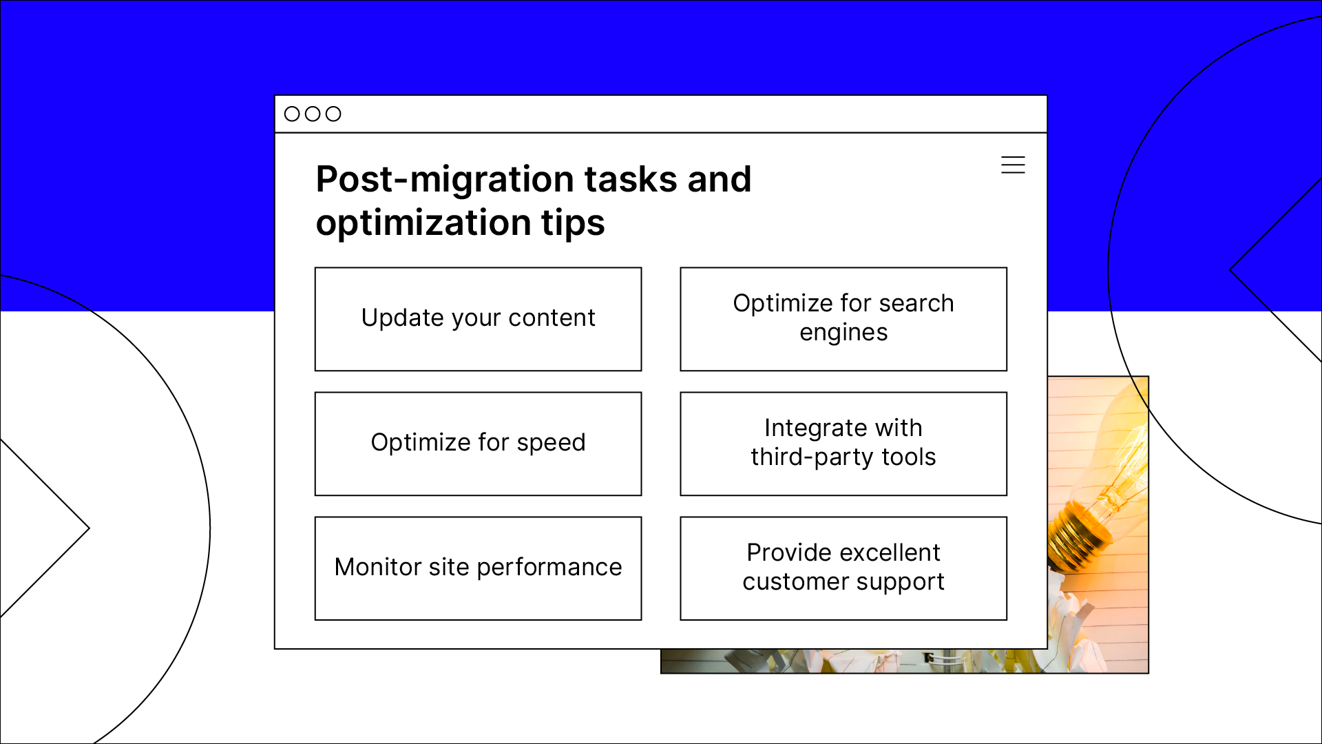Post-migration tasks and optimization tips.