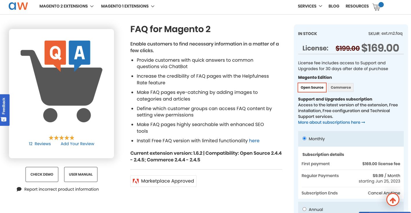 Aheadworks FAQ for Magento 2 is the best Magento help desk extension to create and manage chatbots.