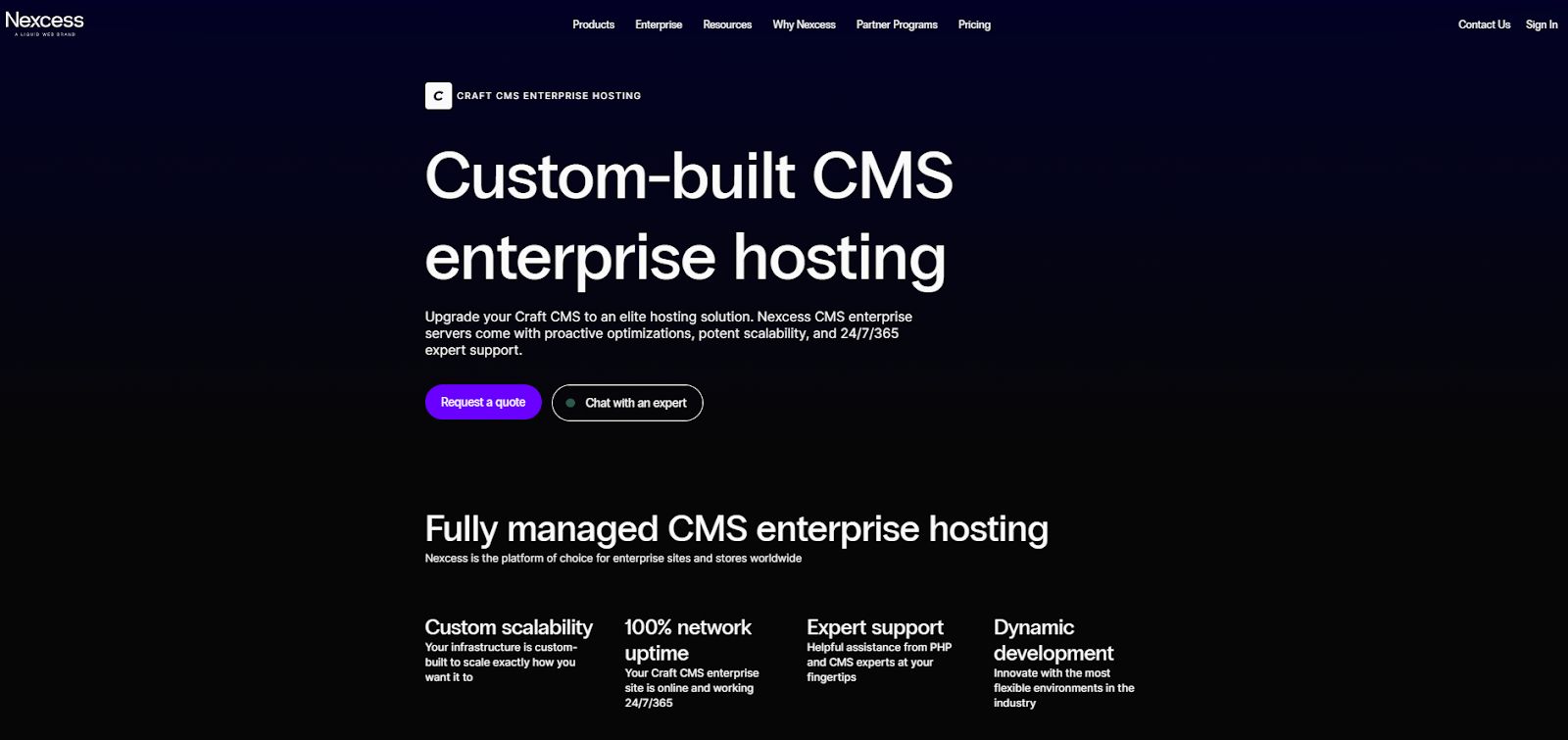 Craft CMS enterprise hosting from Nexcess.