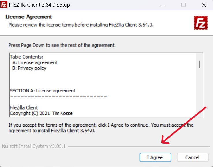 Read the license agreement, then accept the terms to continue.