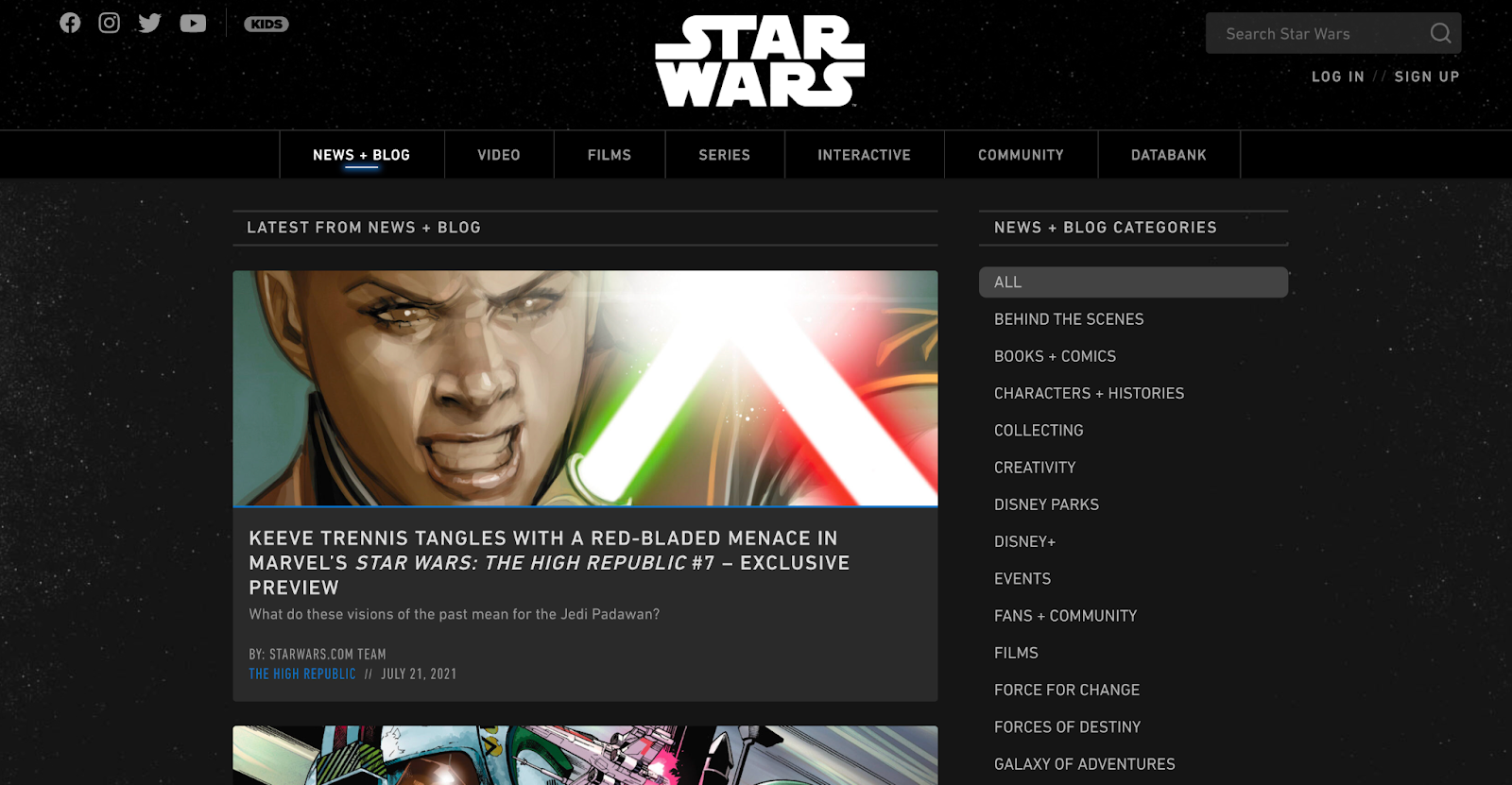 Star Wars website