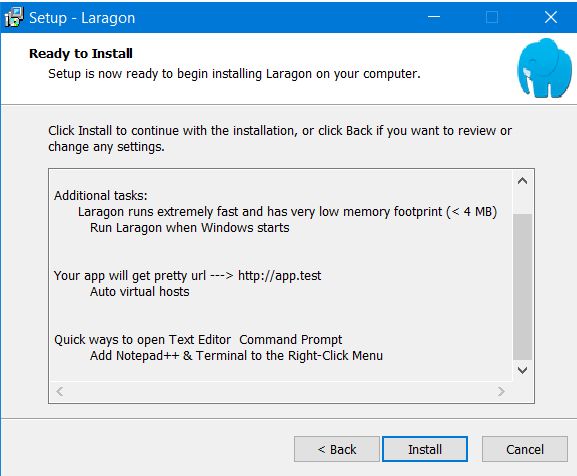 Laragon = Ready to Install