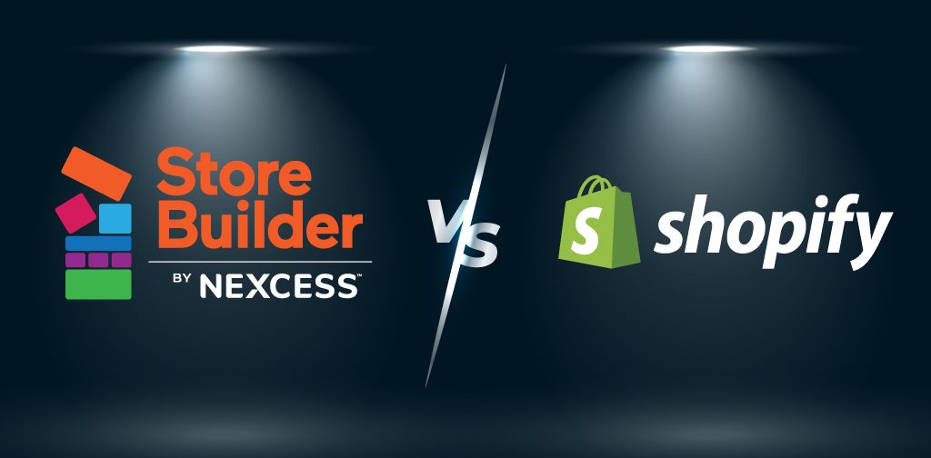 StoreBuilder logo versus the Shopify logo