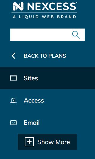 You’ll be redirected to your corresponding Magento plan page, where you can access the left menu bar specifically for your hosted Magento plan. You’ll find the shown menu items.