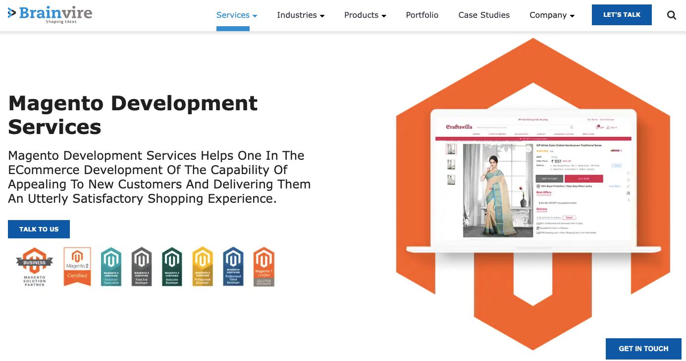Brainvire is one of the top Magento development agencies for bespoke Adobe Commerce solutions.